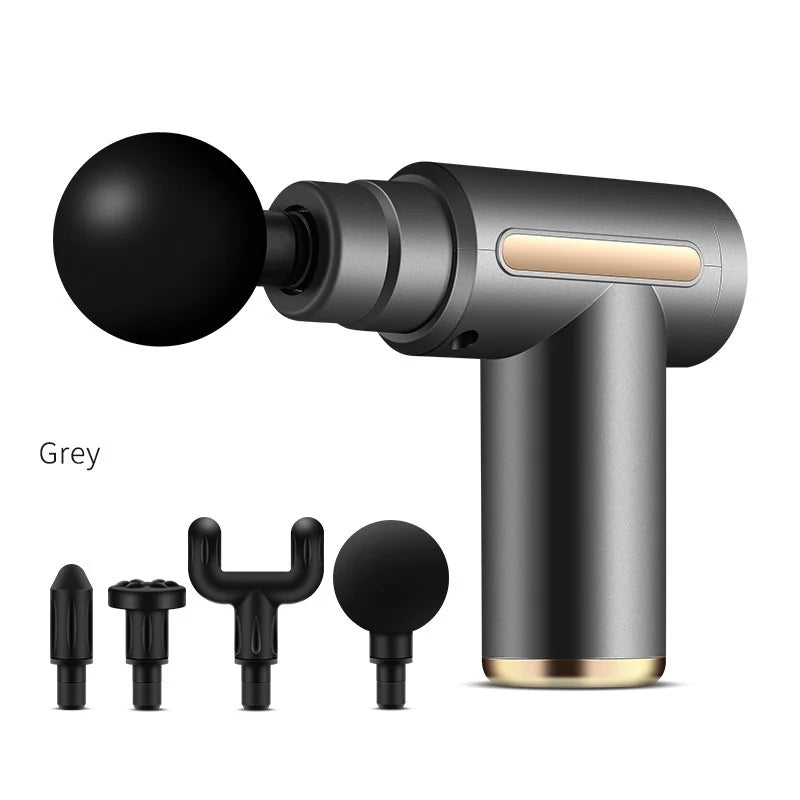 Pistola de Massagem Muscular Premium com Tela Touch + 2 Brindes Exclusivos – Alívio Profundo e Relaxamento em Minutos | Recarga USB
