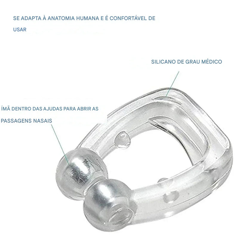 Clipe Nasal Magnético Anti-Ronco – Respire Melhor e Durma em Paz