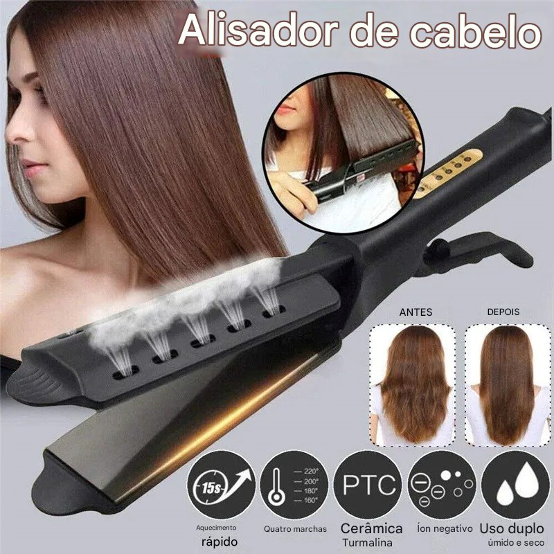 RadiantLuxe®— A Única Chapinha que Trata Enquanto Alisa | Queima Estoque🔥