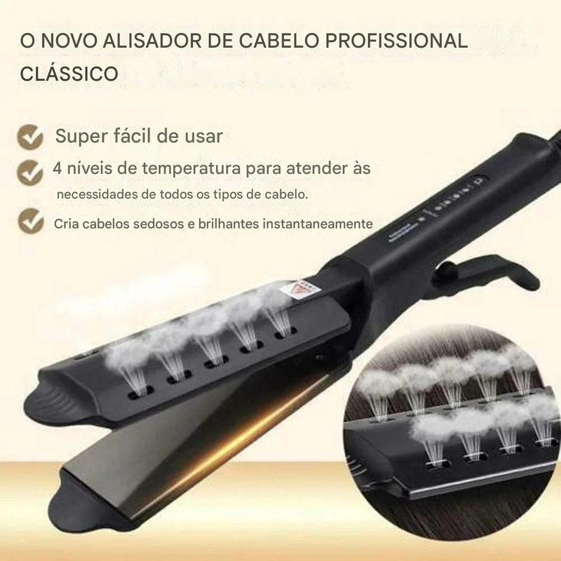 RadiantLuxe®— A Única Chapinha que Trata Enquanto Alisa | Queima Estoque🔥