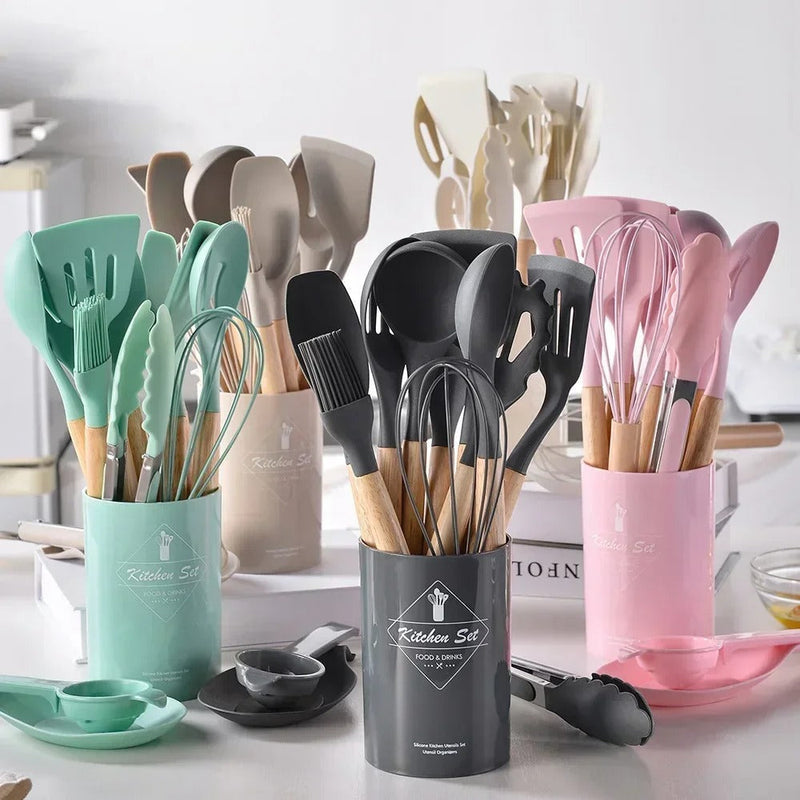 Kit Completo de Utensílios – Cozinhe com Estilo e Eficiência!