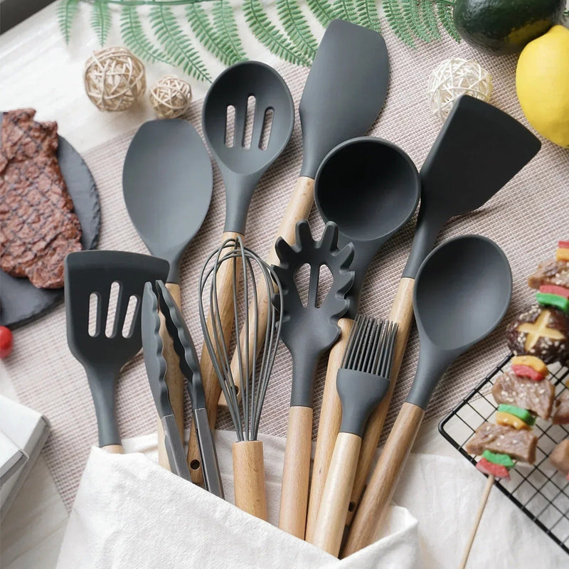 Kit Completo de Utensílios – Cozinhe com Estilo e Eficiência!
